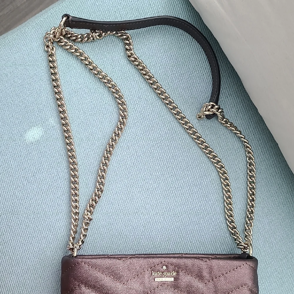 Kate Spade Reese Park Ellery Quilted Leather Crossbody Bag - Bronze